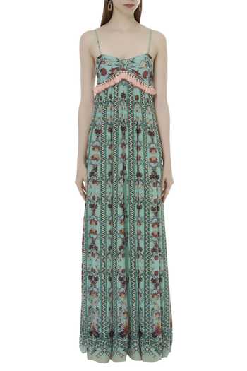 hemant and nandita green dress Hemant & Nandita Blue Green Dress main image 0