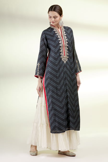 Gopi Vaid Embroidered Tunic & Sharara Set 