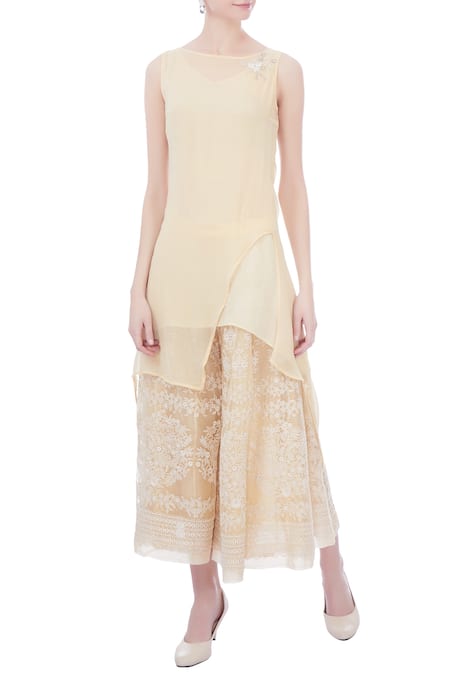 Kavita Bhartia Organza Chikankari Pants 