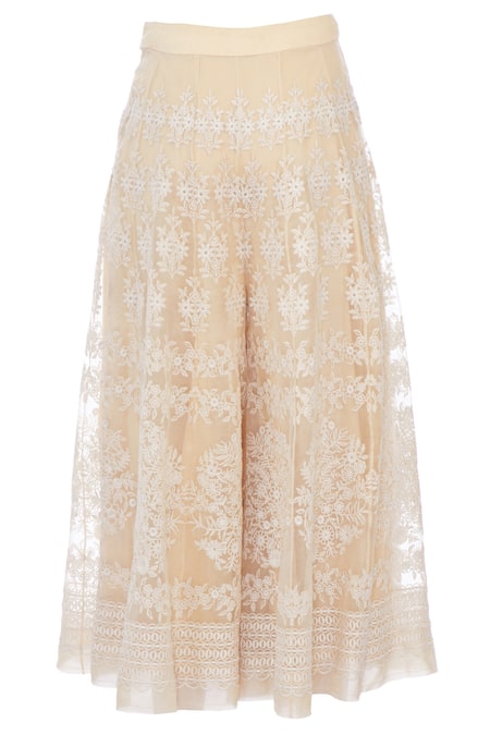 Kavita Bhartia Organza Chikankari Pants 