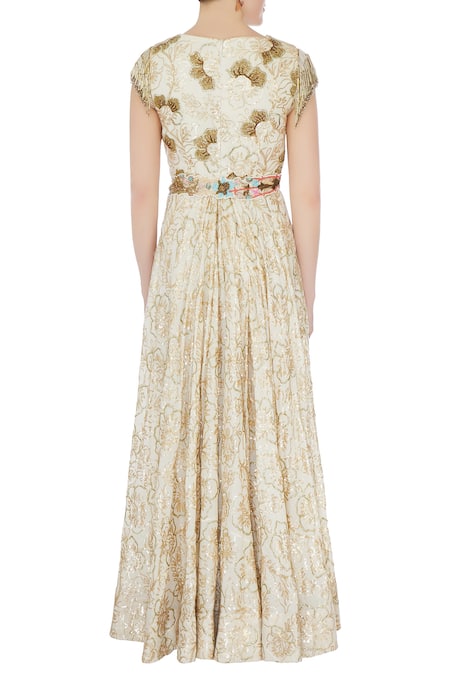 Ayesha Aejaz Embroidered Anarkali with Dupatta 