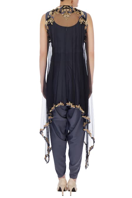 Ayesha Aejaz Jumpsuit with Embroidered Cape 