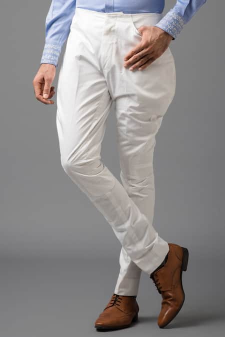 Raghavendra Rathore Jodhpur_Purple Bandhgala Silk And Jodhpuri Breeches Cotton & Pant Set_Online_at_Aza_Fashions