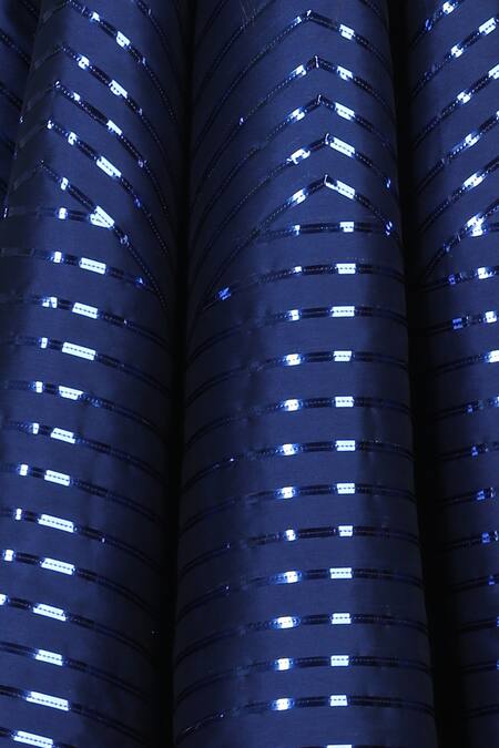 Buy_The Little Celebs_Blue Silk, Crepe Glitter Embellished Gown _Online_at_Aza_Fashions