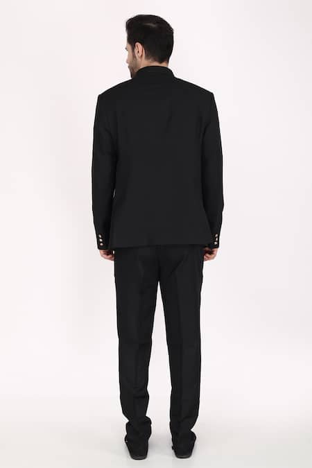 Manish Nagdeo Mandarin Collar Bandhgala Set