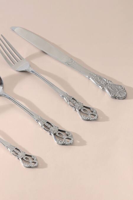 Shop_Table Manners_Silver Stainless Steel Engraved Cutlery Set