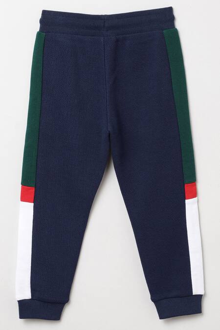 Shop_Byb Premium_Blue Cotton, Lycra Embroidery Sweatshirt Set _Online_at_Aza_Fashions