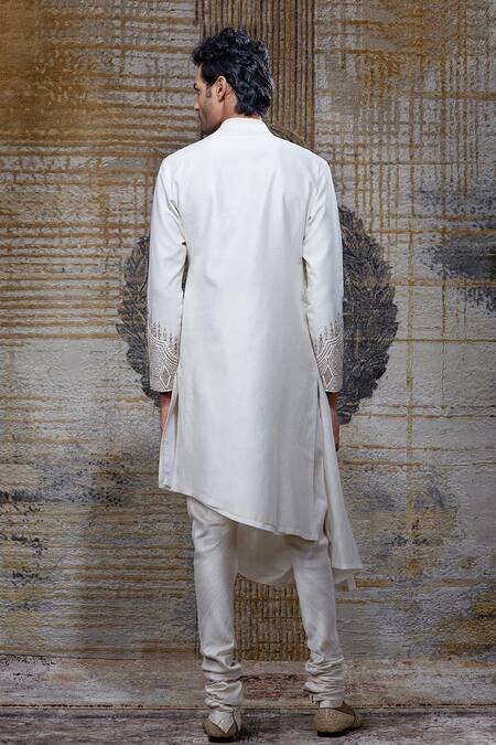 Shop Shantnu Nikhil White Bundi Organza And Kurta Set Online at Aza Fashions Shop_Shantnu Nikhil_White Bundi Organza And Kurta Set _Online_at_Aza_Fashions