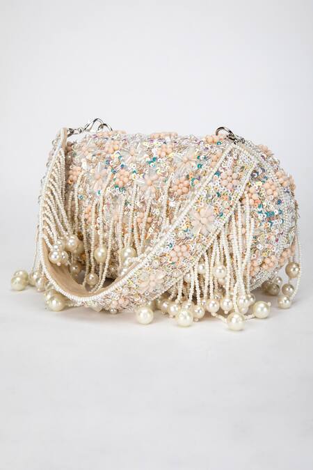 Buy Eena Beige Sequins Aria Silk Embellished Clutch Online at Aza Fashions Buy_Eena_Beige Sequins Aria Silk Embellished Clutch _Online_at_Aza_Fashions