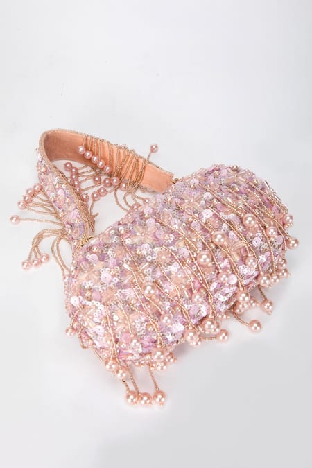 Buy_Eena_Gold Sequins Aria Silk Embellished Clutch _Online_at_Aza_Fashions