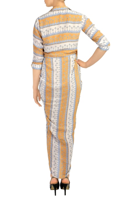 Soup By Sougat Paul Printed Draped Dress 