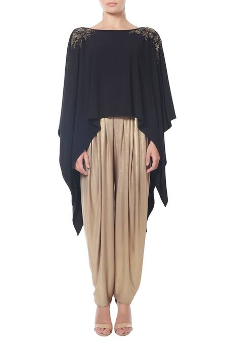 Namrata Joshipura Black Golden Lame Dhoti Pants