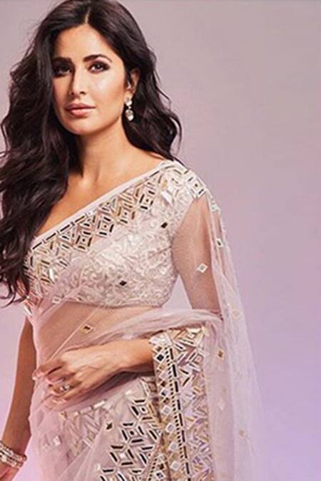 Shop_Asal By Abu Sandeep_Purple Net Embroidery Round Saree With Blouse _Online_at_Aza_Fashions