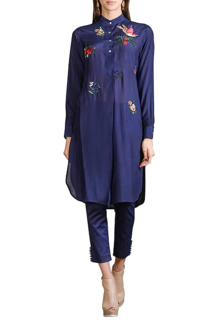 Sahil Kochhar Cotton Silk Embroidered Kurta 