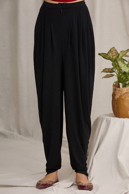 Shop Namrata Joshipura Black Draped Pants at Aza Fashions Shop_Namrata Joshipura_Black Draped Pants _at_Aza_Fashions