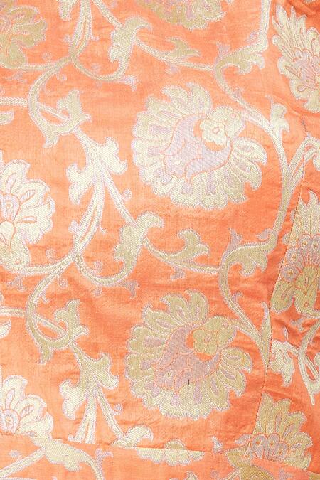 Shop_Vishwa By Pinki Sinha_Orange Woven Kurta And Pant Set_Online_at_Aza_Fashions