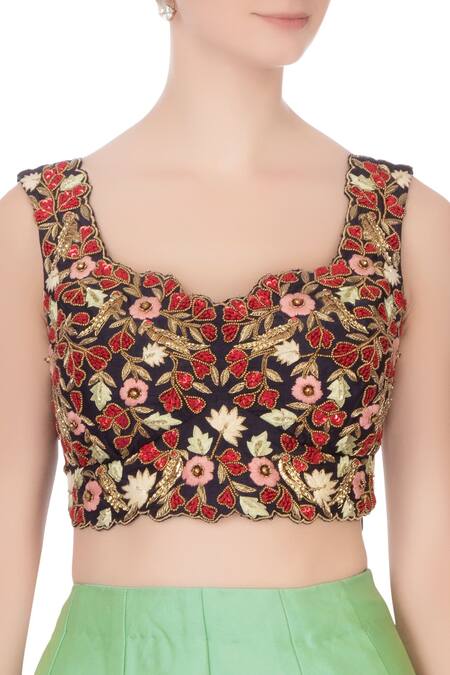 Buy Neha Mehta Couture Green Silk Embroidered Lehenga Set Online at Aza Fashions Buy_Neha Mehta Couture_Green Silk Embroidered Lehenga Set _Online_at_Aza_Fashions