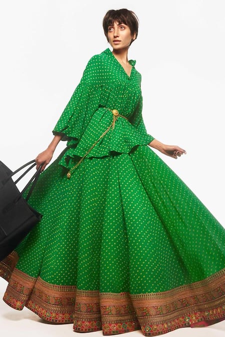 Shop_Sabyasachi_Gilded Gold Metallic Thread Multi-purpose Bengal Tiger Belt_at_Aza_Fashions