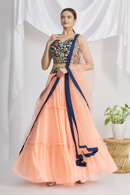 Samyukta Singhania Tiered Ruffle Lehenga Set 