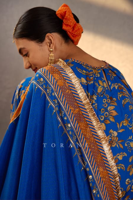 Shop_Torani_Blue Silk Embroidery Rang Shyam Zeenat Doshala_Online_at_Aza_Fashions