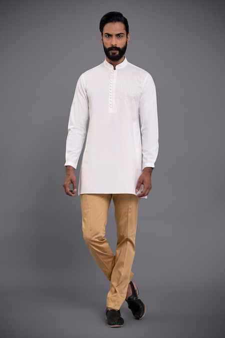 Raghavendra Rathore Jodhpur Cotton Short Kurta 