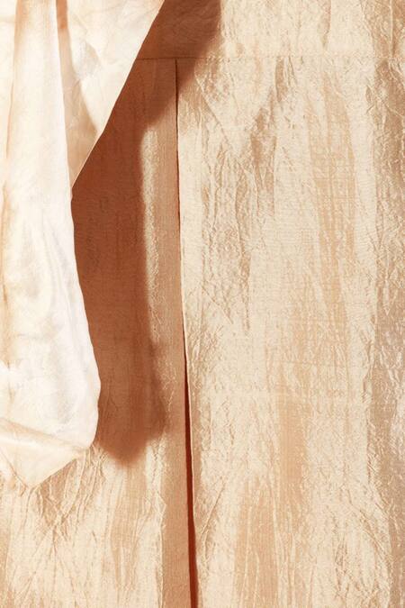 Buy_Ura Maku_Beige Tea Dyed Mulberry Silk Top_Online_at_Aza_Fashions