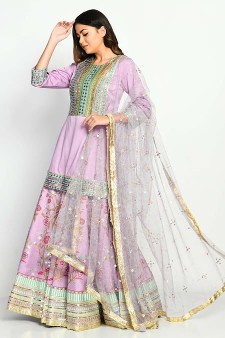 Moledro Khwaish Embroidered Kurta Sharara Set 