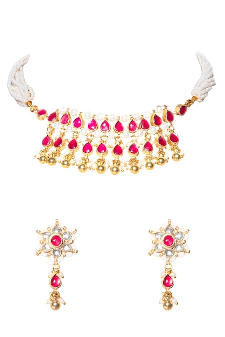 Namasya Kundan Pendant Necklace Set 