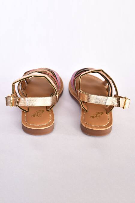 Gold criss 2025 cross sandals