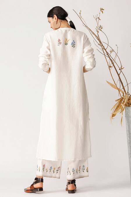 Shop Payal Pratap Beige Linen Round Asymmetric Tunic at Aza Fashions Shop_Payal Pratap_Beige Linen Round Asymmetric Tunic _at_Aza_Fashions