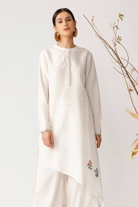 Buy Payal Pratap Beige Linen Round Asymmetric Tunic Online at Aza Fashions Buy_Payal Pratap_Beige Linen Round Asymmetric Tunic _Online_at_Aza_Fashions