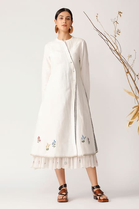 Payal Pratap Beige Linen Round Tunic