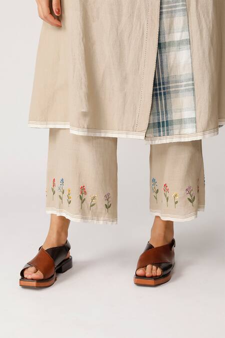 Payal Pratap Beige Linen Round Tunic at Aza Fashions Payal Pratap_Beige Linen Round Tunic _at_Aza_Fashions