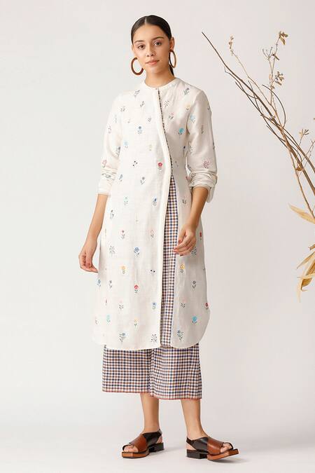 Payal Pratap Beige Handloom Cotton Round Tunic Online at Aza Fashions Payal Pratap_Beige Handloom Cotton Round Tunic _Online_at_Aza_Fashions