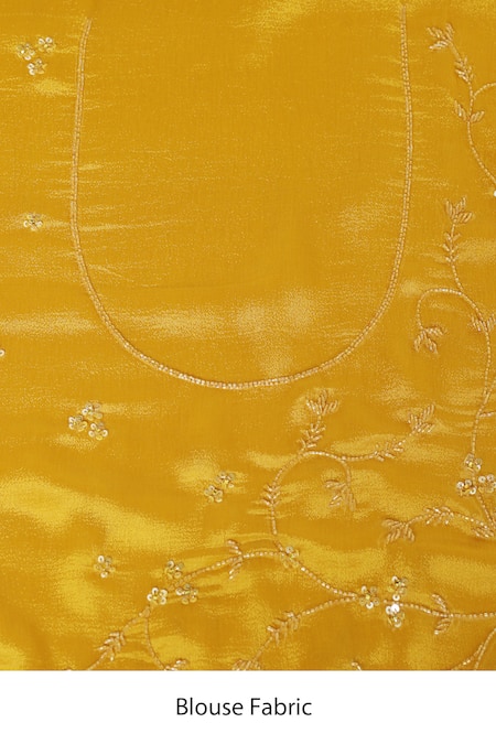 Buy Two Sisters By Gyans Yellow Chiffon Ombre Border Embroidered Saree With Unstitched Blouse Fabric Buy_Two Sisters By Gyans_Yellow Chiffon Ombre Border Embroidered Saree With Unstitched Blouse Fabric