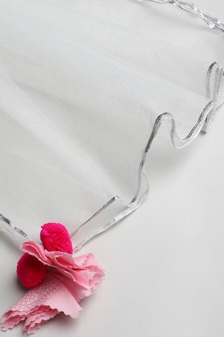 Byb Premium_Pink Rayon Printed Floral Tie-up Top Sharara Set _at_Aza_Fashions