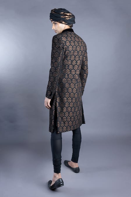Abhishek Gupta Pintuck Sherwani & Kurta Set 