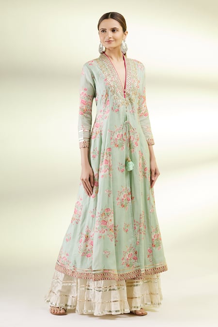 Gopi Vaid Embroidered Kurta & Sharara Set 