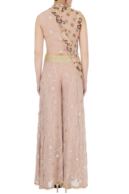 Ayesha Aejaz Cutout Flared Jumpsuit with Jacket 