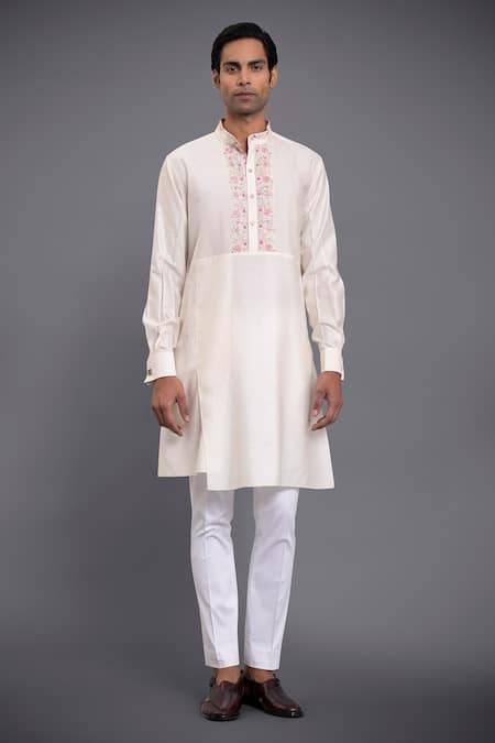 Raghavendra Rathore Jodhpur Silk Embroidered Kurta 