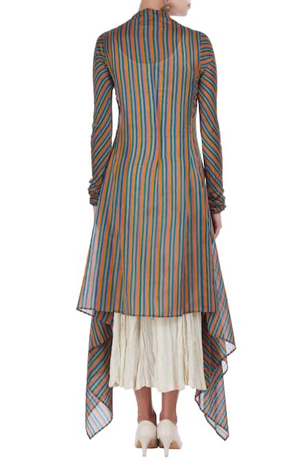 Prama By Pratima Pandey Handwoven Chanderi Silk Tunic 