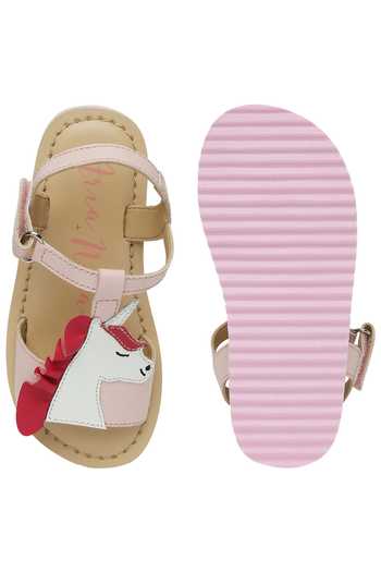 Buy Aria Nica Pink Horse Patchwork Sandals Online at Aza Fashions Buy_Aria Nica_Pink Horse Patchwork Sandals _Online_at_Aza_Fashions