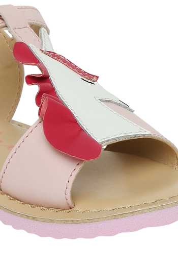 Aria Nica Pink Horse Patchwork Sandals at Aza Fashions Aria Nica_Pink Horse Patchwork Sandals _at_Aza_Fashions