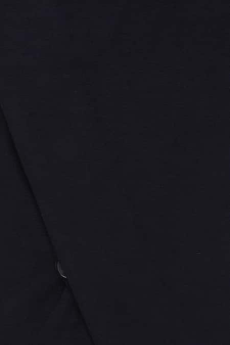 Barkha 'N' Sonzal_Black Cotton Jersey Wrap Jacket With Shirt_at_Aza_Fashions