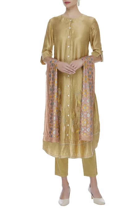 I am Design Embroidered kurta set 