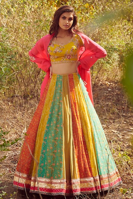Festive Multicolor Girls Designer Lehenga Choli – Palkhi Fashion
