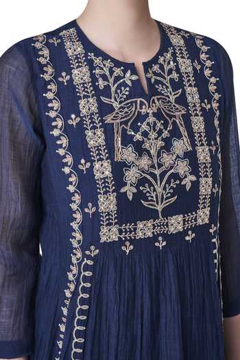 Buy_Anita Dongre_Embroidered Anarkali Kurta And Churidar Set_Online_at_Aza_Fashions
