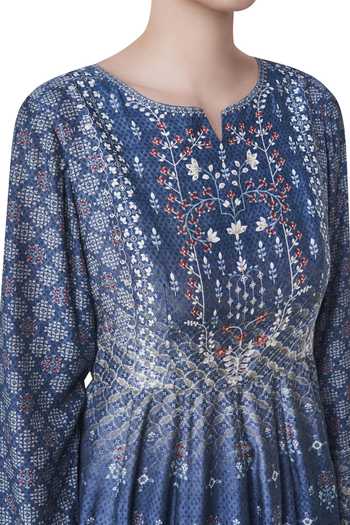 Buy_Anita Dongre_Printed Anarkali Kurta Set Inspired By Ranthambore Jungle_Online_at_Aza_Fashions