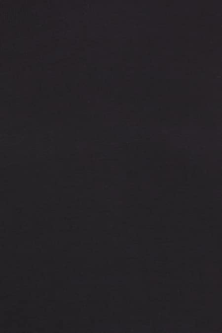 Huemn_Black Silk Georgette Embroidered High Neck Bell Sleeve Dress  _at_Aza_Fashions