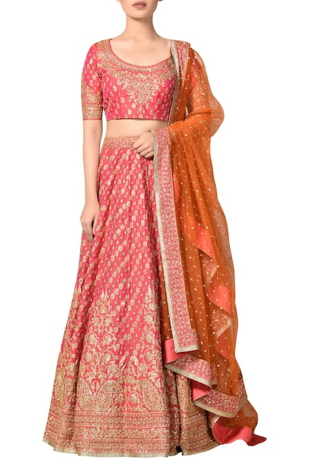 RI.Ritu Kumar Sequins Embroidered Bridal Lehenga Set 